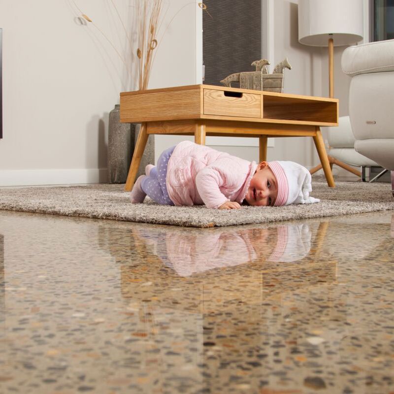 best polished concrete floors residential