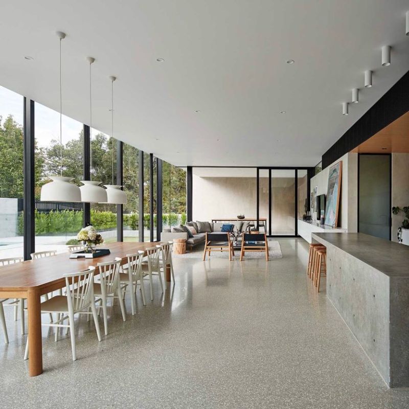 polished concrete floor residential